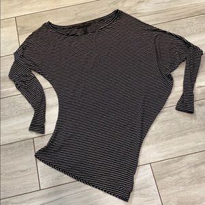 BCBG Maxazria long sleeve asymmetrical top XS